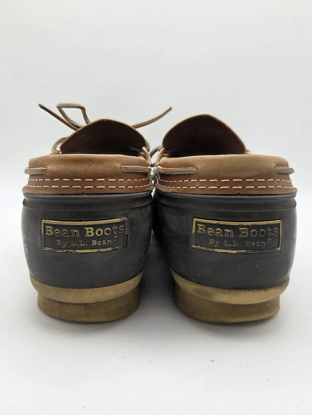 LL Bean Boots Rubber Moc Mens 13 Waterproof Rain Snow Rawhide Laces Muck Farm